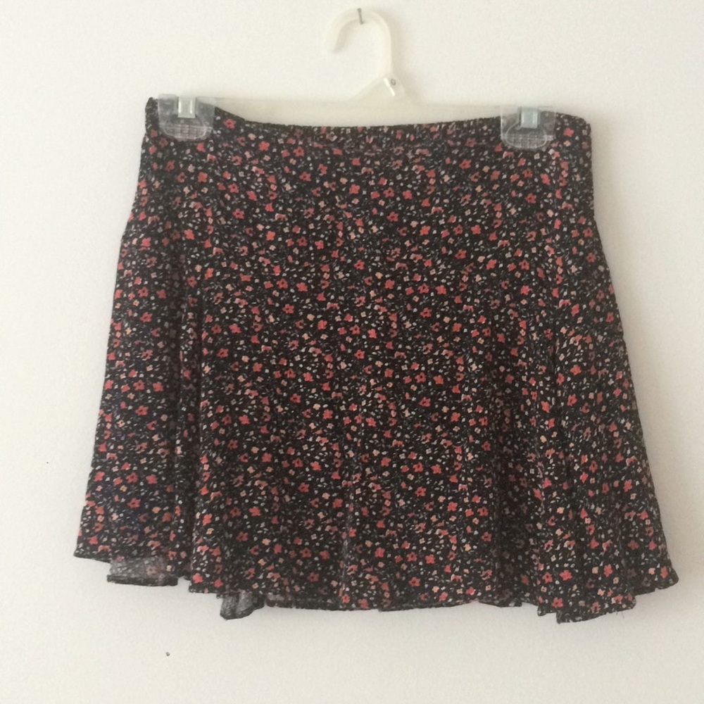 Floral AE Mini Skater Skirt